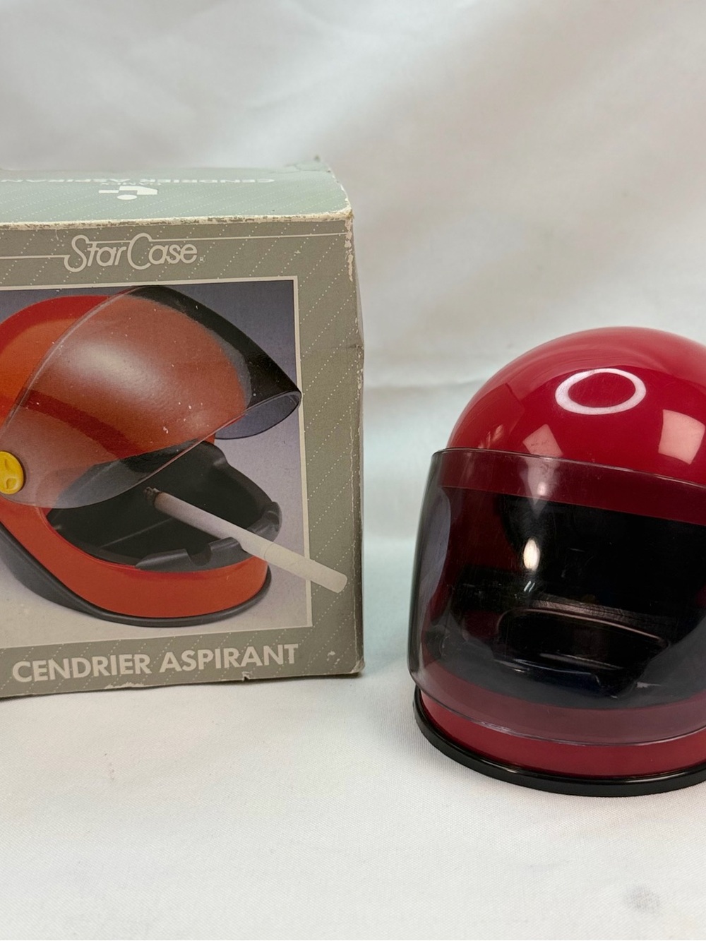 Vintage 1989 StarCase Motorcycle Helmet Smokeless Ashtray Working
